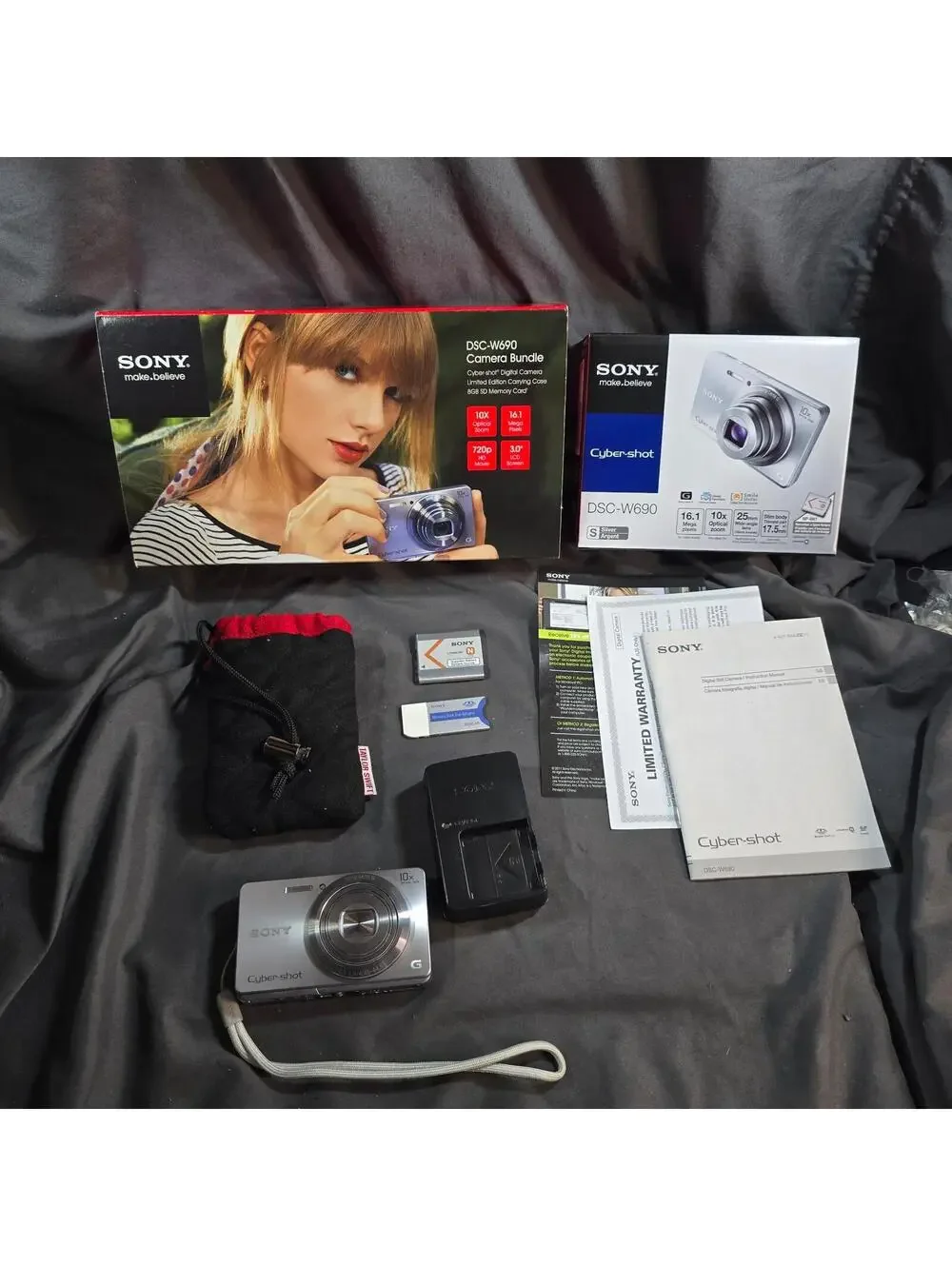 Sony Taylor Swift Cyber-shot Bundle DSC-W690 16.1MP CCD Digital Camera